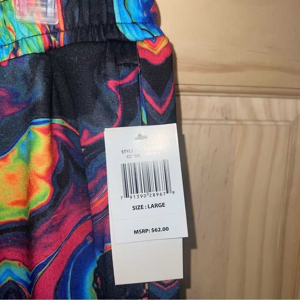 Colorful Abstract Men’s Large Jogger Pants NWT - Picture 3 of 3